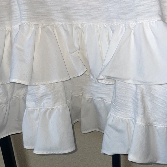 Cinq à Sept Trish Tiered Ruffle Mixed Media Cotton Top size S NWT Crew Neck - Picture 8 of 11